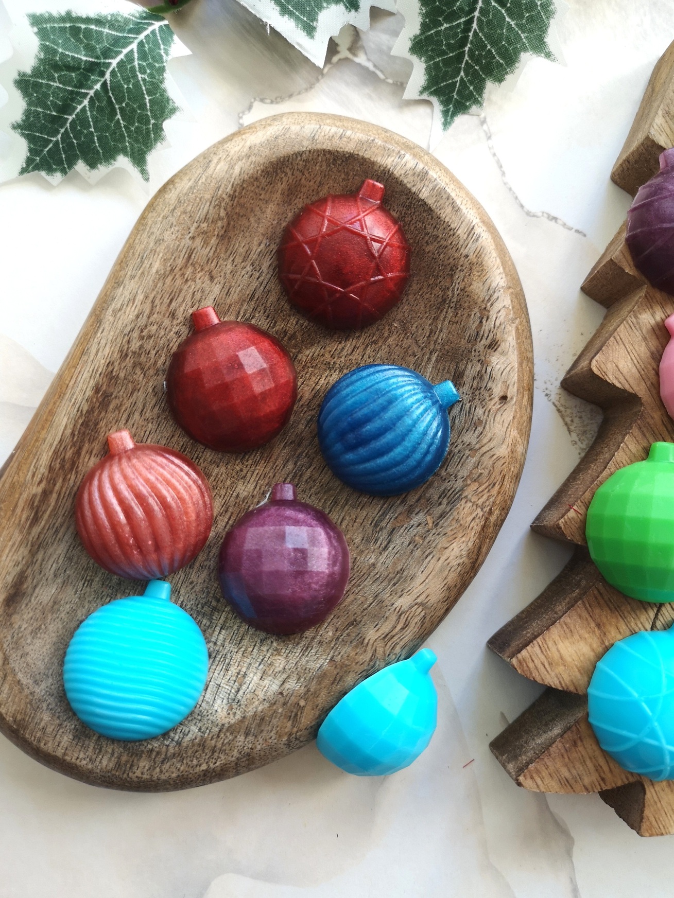 Mydełko bombka choinkowa glicerynowe - prezent na Święta Bożego Narodzenia brokat!